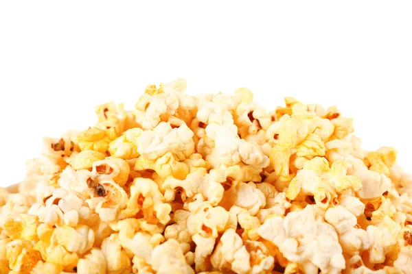 Popcorn geïsoleerd op wit — Stockfoto