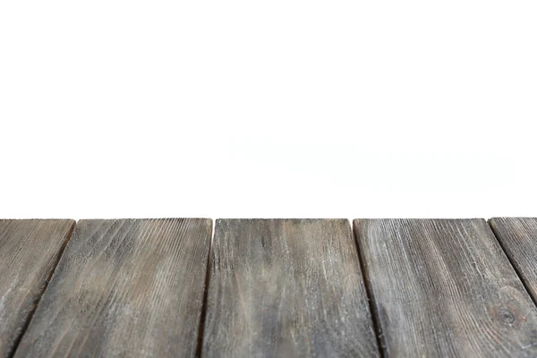 Rustikale Holzplatte, auf grauem Hintergrund — Stockfoto