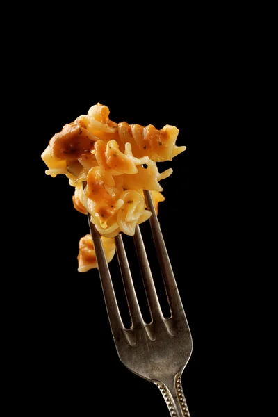 Italian pasta on fork — Stock Photo, Image