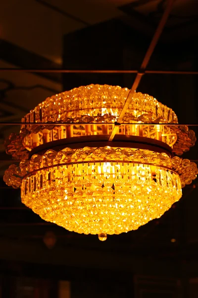 Contemporary glass chandelier — Stock Photo, Image