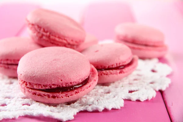 Gentle macaroons on table — Stock Photo, Image