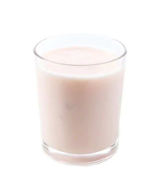 Ποτήρι γιαούρτι που απομονώνονται σε λευκό — Φωτογραφία Αρχείου