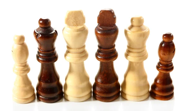 Pezzi di scacchi isolati su bianco — Foto Stock