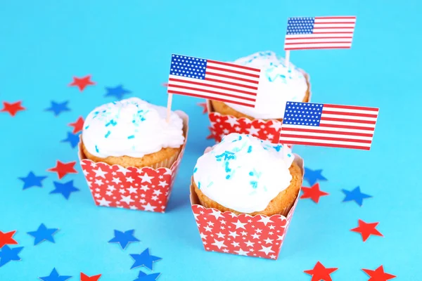 Amerikansk helgdag cupcakes — Stockfoto