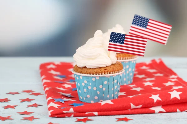 Amerikansk helgdag cupcakes — Stockfoto