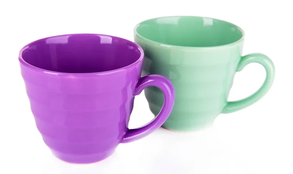 Tazas brillantes aisladas en blanco —  Fotos de Stock