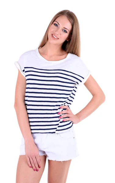 Pantaloncini ragazza e t-shirt — Foto Stock