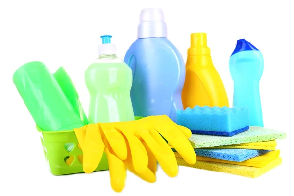 Diferentes produtos de limpeza — Fotografia de Stock