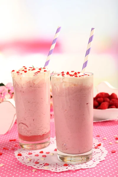 Delicious milkshake on table — Stock Photo, Image