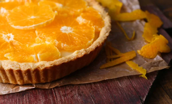 Zelfgemaakte oranje tart — Stockfoto