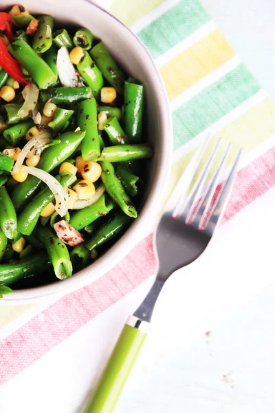 Salade met groene bonen — Stockfoto