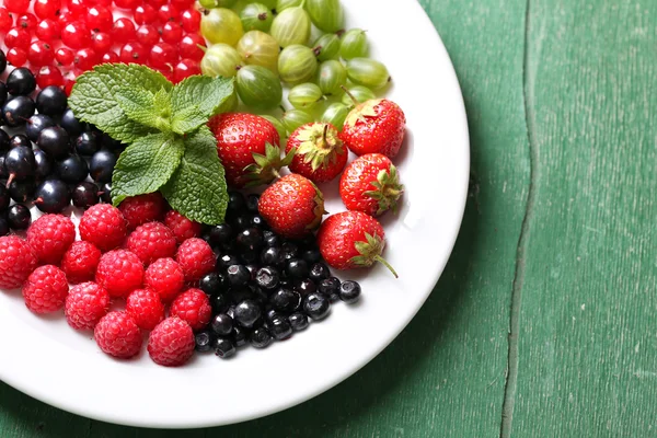 Forest berries on plate — Stock Photo, Image