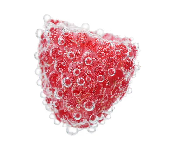 Beautiful raspberry in water — Stock Photo, Image