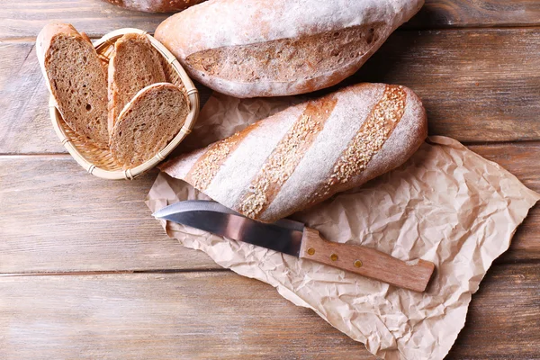 Fundo de pão fresco — Fotografia de Stock