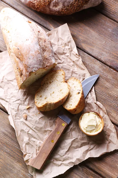 Tło świeży chleb — Zdjęcie stockowe