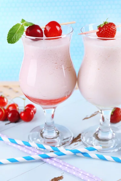 Lezzetli milkshakes — Stok fotoğraf