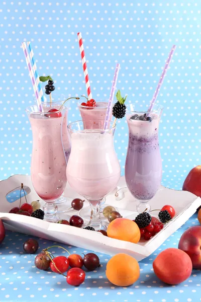 Lezzetli milkshakes — Stok fotoğraf