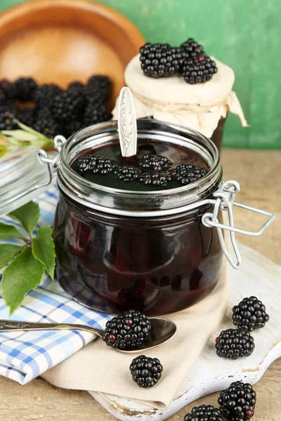Tasty blackberry jam — Stock Photo, Image