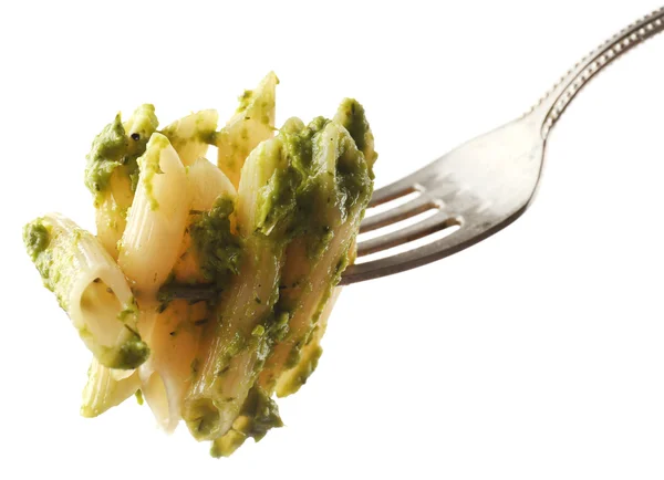 Italiensk pasta på gaffel – stockfoto
