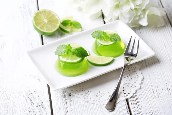 Jalea verde con menta — Foto de Stock