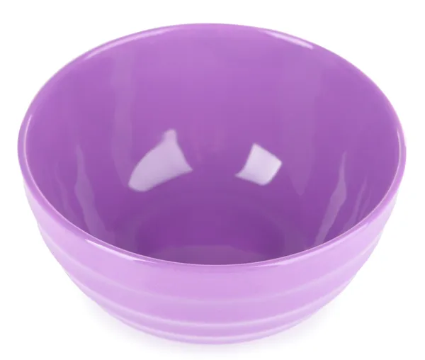 Purple bowl isolated on white — Stock Photo, Image