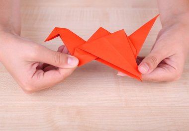 Origami turna holding eller