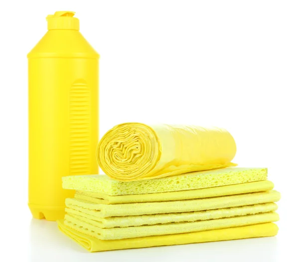 Cleaning yellow products — Stock Photo, Image