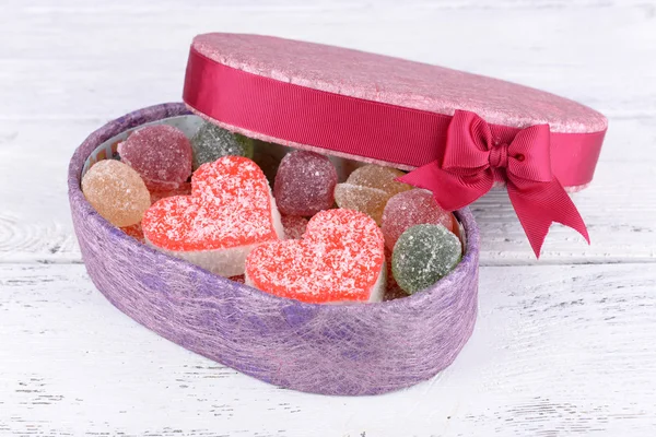 Present box with sweets — Stock Photo, Image