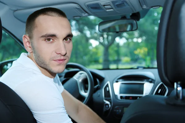 Man driving car — Stock Photo, Image