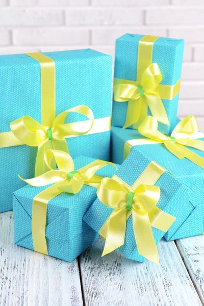 Beautiful gifts on table — Stock Photo, Image