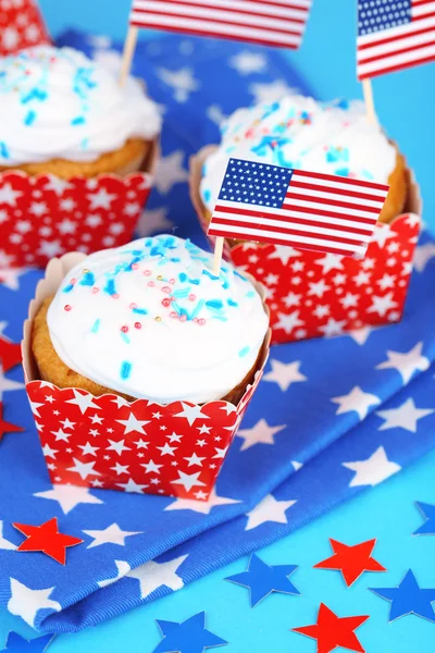 Amerikansk helgdag cupcakes — Stockfoto