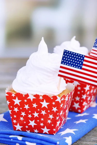 アメリカの休日のカップケーキ — ストック写真