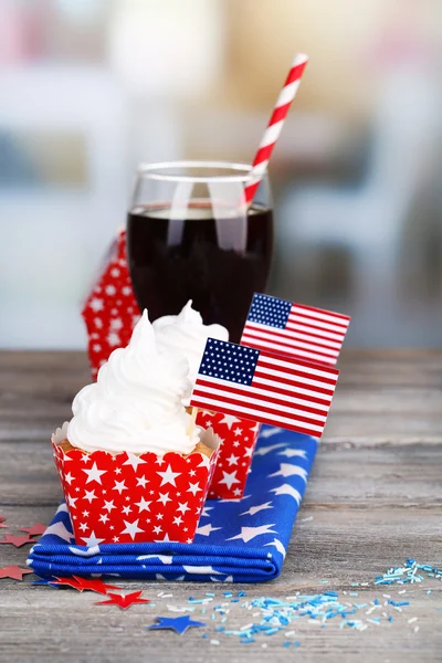 Amerikaanse vakantie cupcakes — Stockfoto