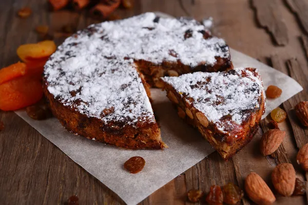 Lezzetli pasta panforte tablo yakın çekim üzerinde
