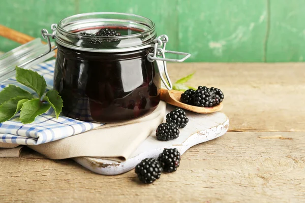 Tasty blackberry jam — Stock Photo, Image