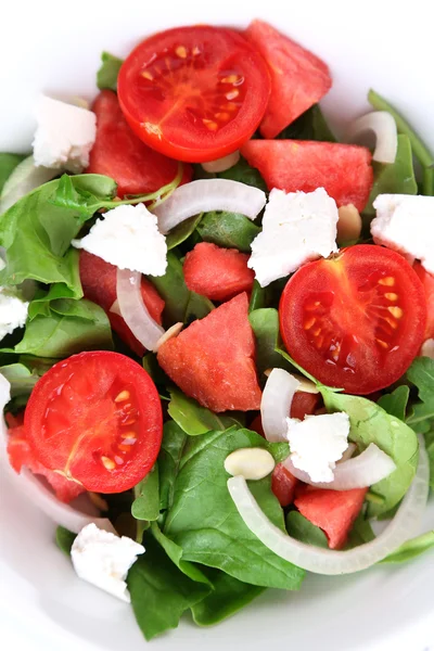 Salad with watermelon and onion — Stock Photo, Image