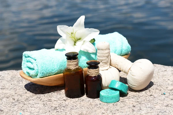 Kruiden remedies voor massage, buiten — Stockfoto