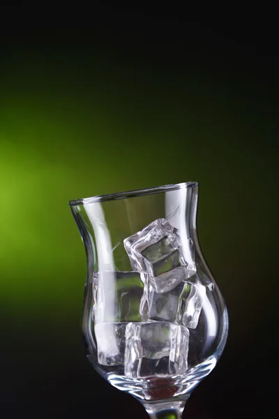 Glass with ice cubes — Stock Photo, Image