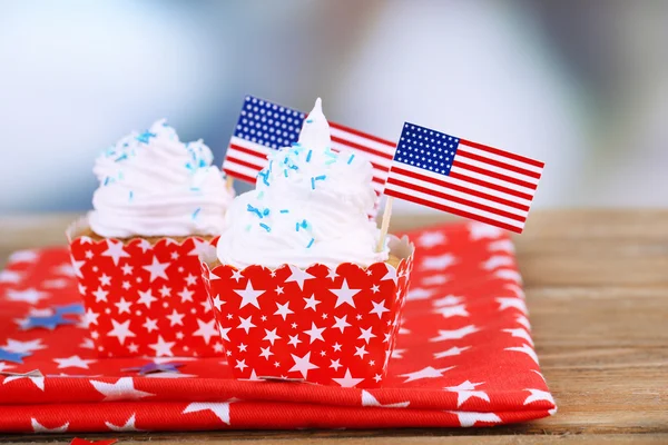 Патриотические праздничные кексы США — стоковое фото