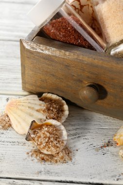 farklı deniz tuzu yakın çekim