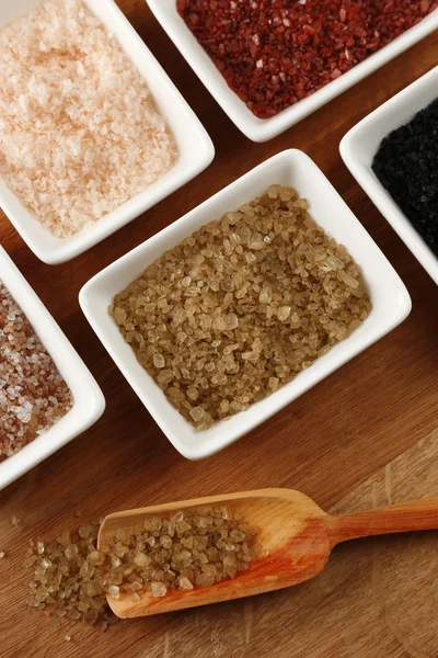 Sea salt in bowls — Stock Photo, Image