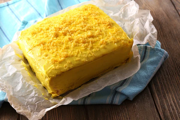 Tasty lemon cake — Stock Photo, Image