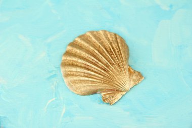 Colored golden seashell  clipart