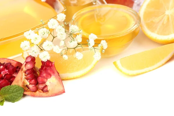 Sweet honey with pomegranate — Stock Photo, Image