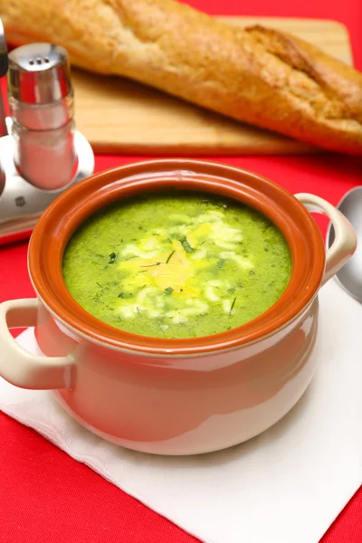 Sopa sabrosa en cacerola — Foto de Stock