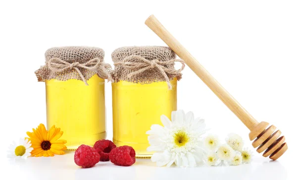 Jar of delicious fresh honey — Stock Photo, Image