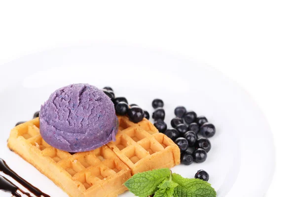 Waffles belgas saborosos — Fotografia de Stock