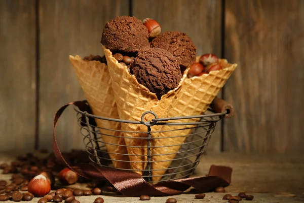 Tasty chocolate ice cream — Stock Photo, Image