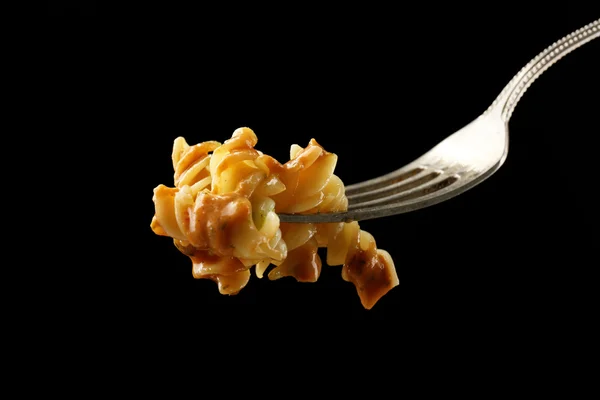 Italian pasta on fork — Stock Photo, Image