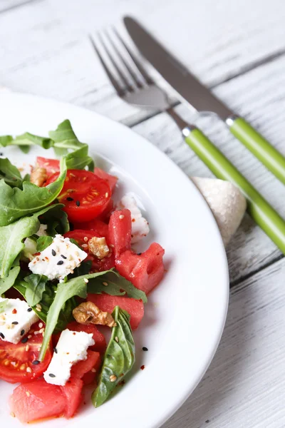 Salad with watermelon — Stock Photo, Image